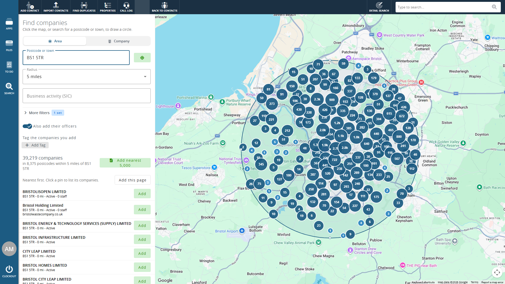 Clockwork CRM UK company finder